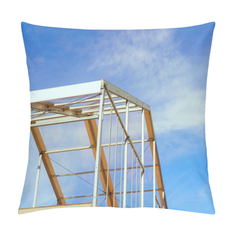 Personality  During Construction, Steel Beam Structures Frame Building Office Pillow Covers