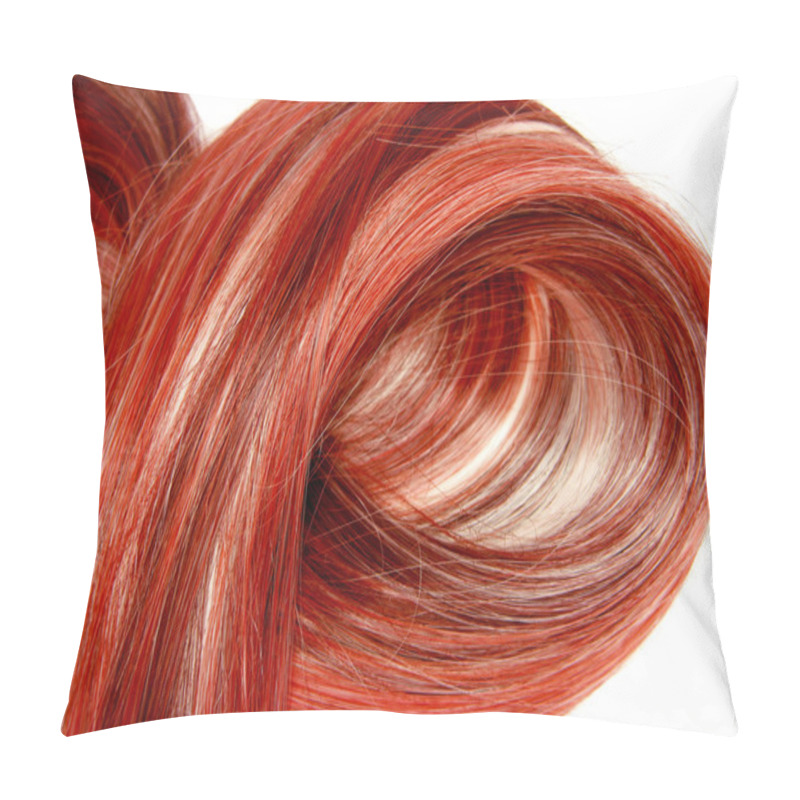 Personality  Red Highlight Hair Texture Background Pillow Covers