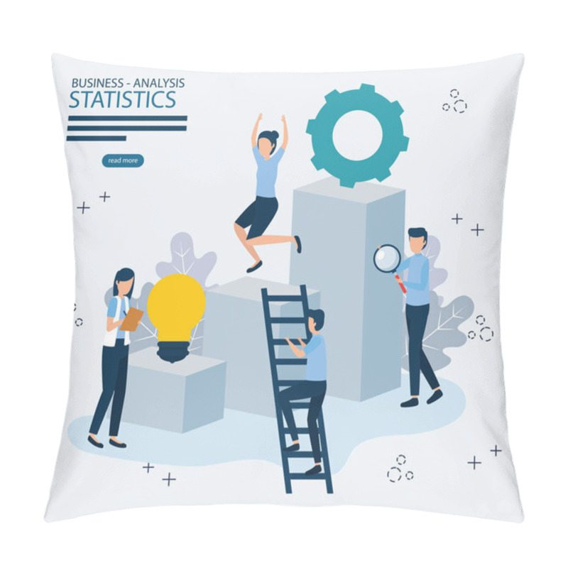 Personality  Business Analysis Statistics Vector Design Pillow Covers