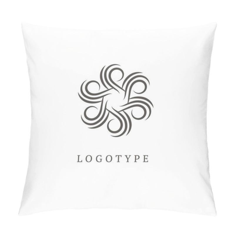 Personality  Emblem Luxury Beauty Spa, Cosmetics, Jewelry, Hotel, Restaurant Wedding Elegant Outline Frame Pillow Covers