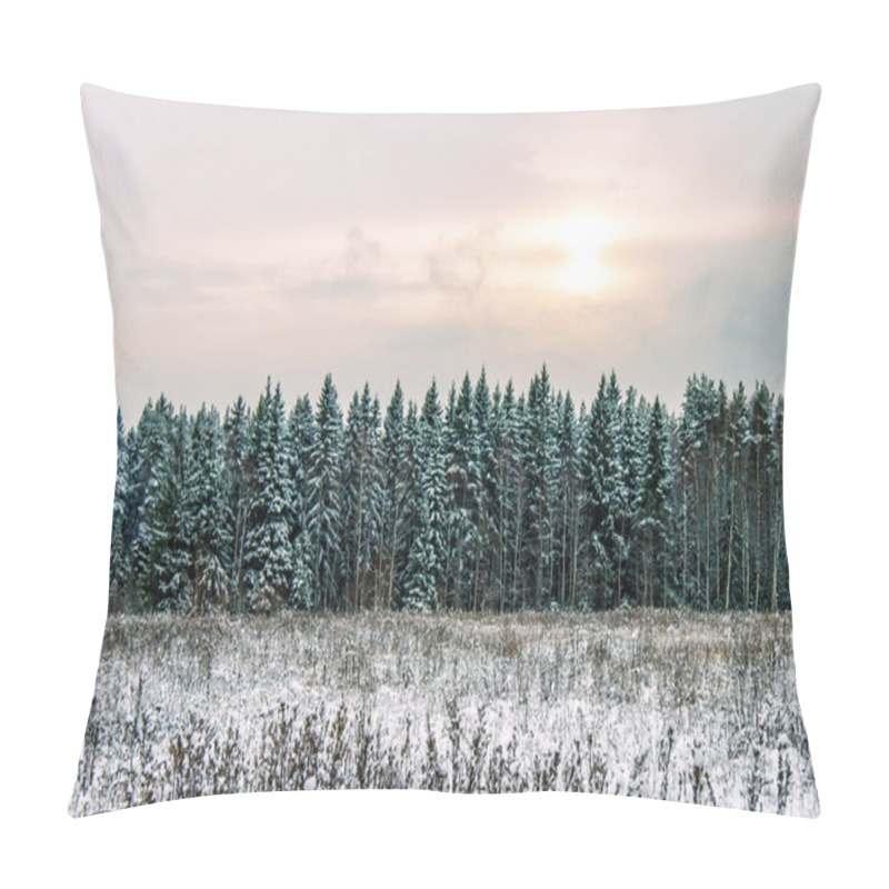 Personality  Sunset In Winter Field  Pillow Covers