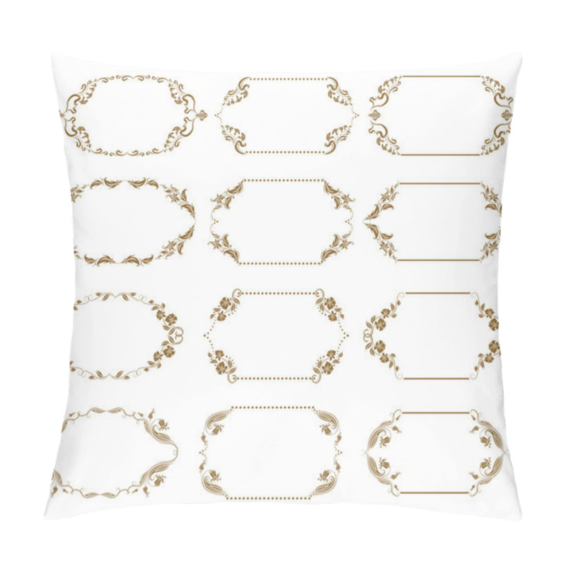 Personality  Set Of Ornate Vector Frames Pillow Covers