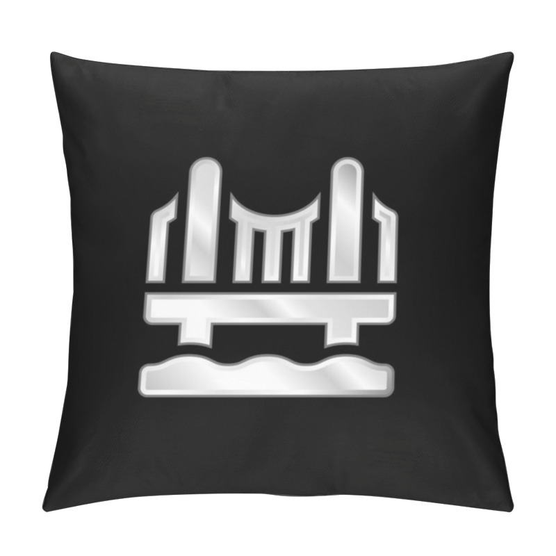 Personality  Bridge Silver Plated Metallic Icon Pillow Covers