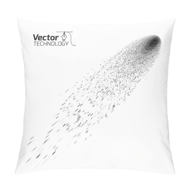 Personality  Black Comet On A White Pillow Covers