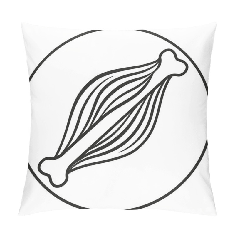 Personality  Icons Pictogram Muscle And Bone, Joint Health, Black. Ideal For Informative And Educational Materials Pillow Covers