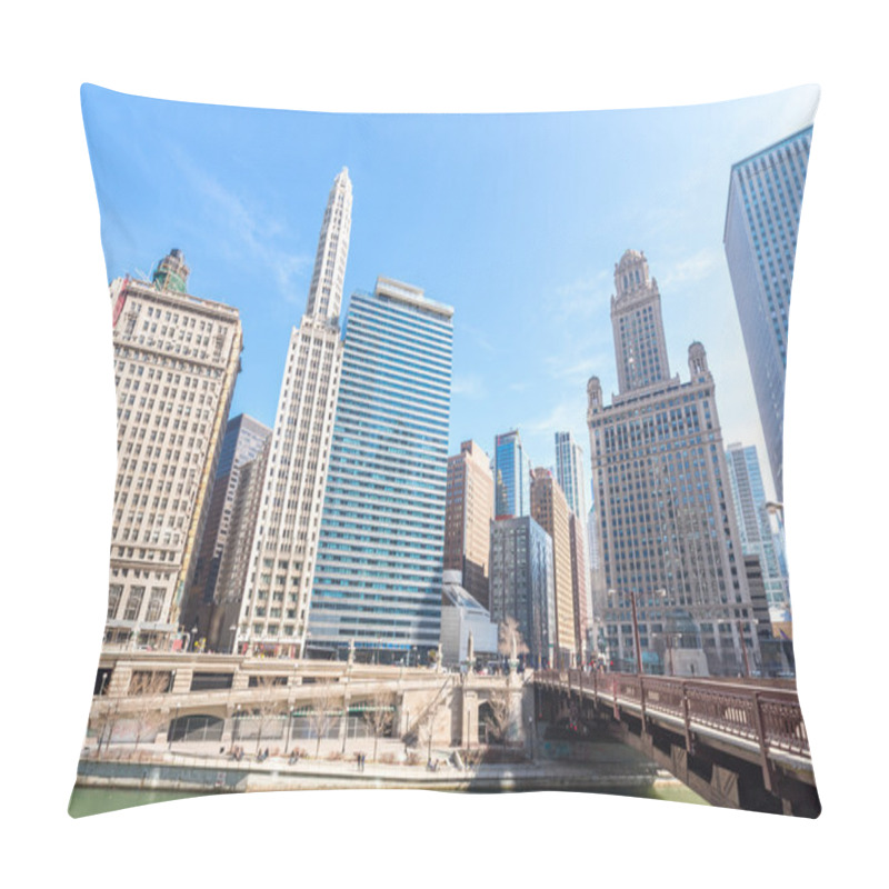 Personality  Chicago Downtown View Pillow Covers