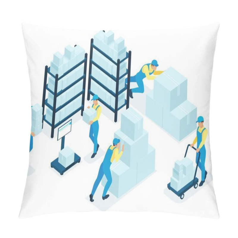 Personality  Isometric Concept For Warehouse Pillow Covers