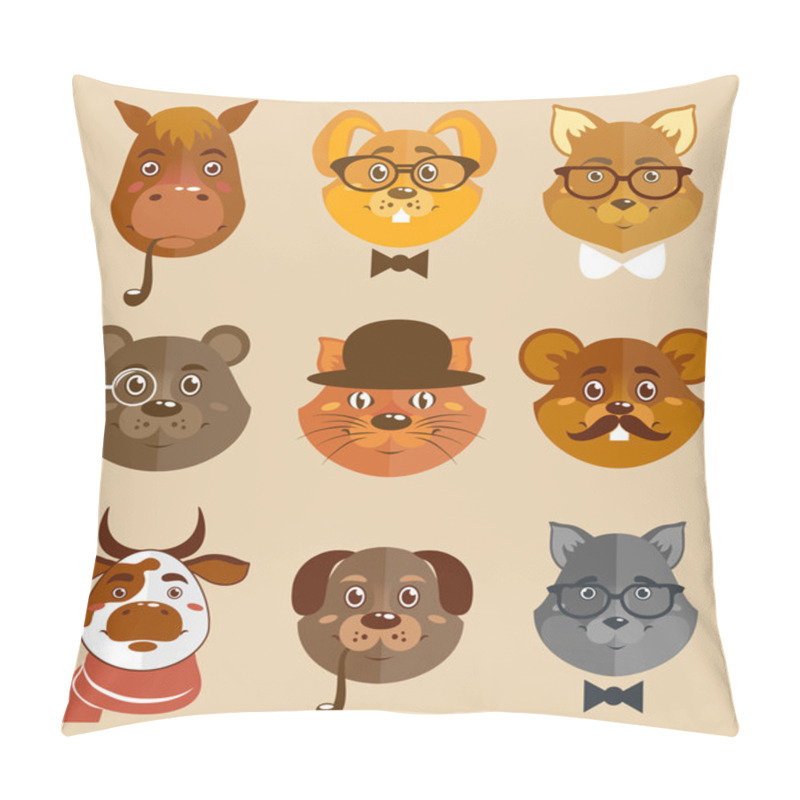 Personality  Animal Hipsters Icons Pillow Covers