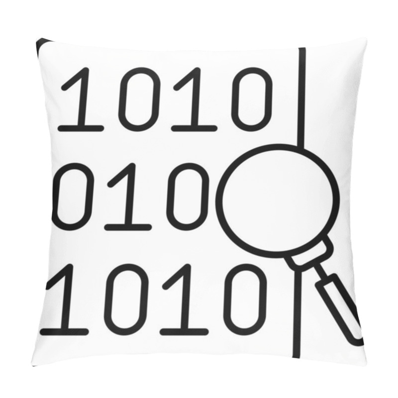 Personality  Code Search Line Icon Design Pillow Covers