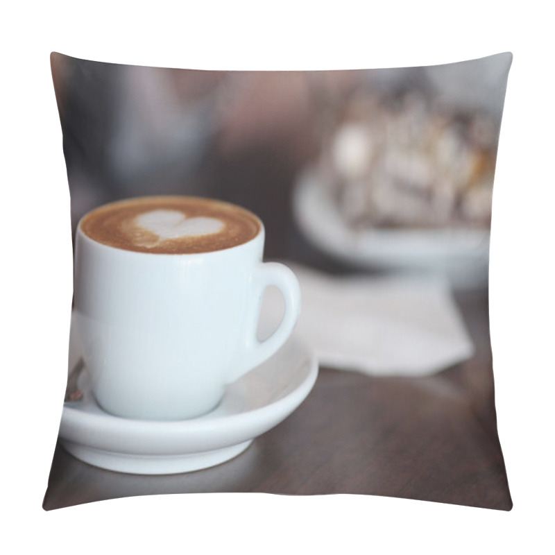 Personality  Cappuccino With Foam And Heart Pillow Covers