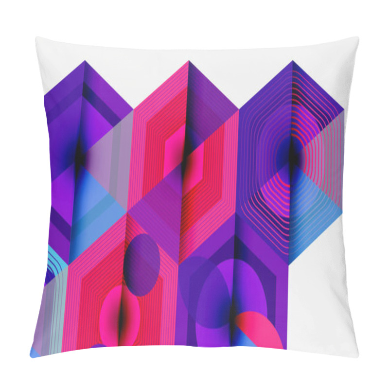 Personality  Hexagons, Diamonds Pattern. Geometric Repeating Hexagon Background Pillow Covers