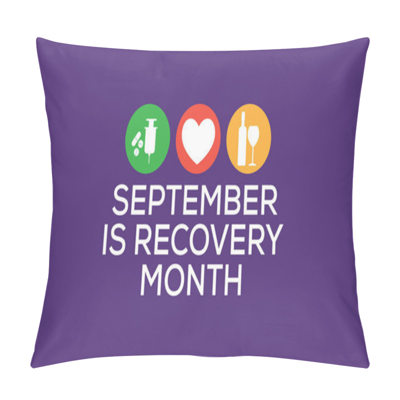 Personality  Vector Illustration On The Theme Of National Recovery Month Observed Each Year During September. Pillow Covers