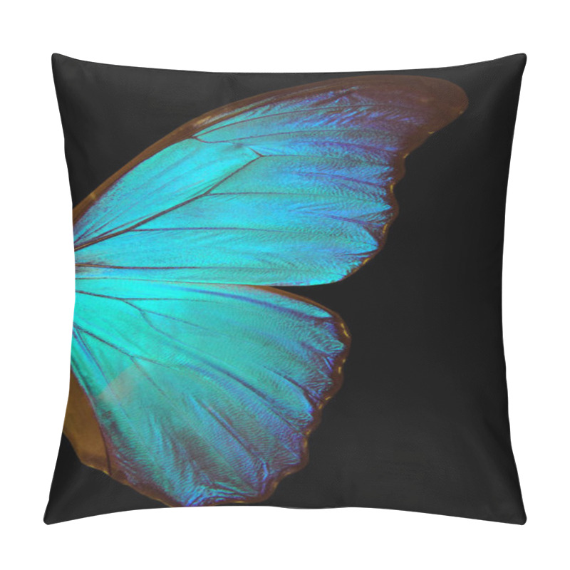 Personality  Wings Of A Butterfly Morpho Texture Background. Morpho Butterfly Pillow Covers