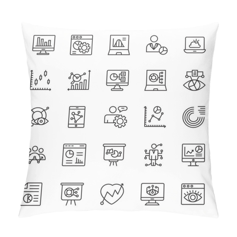 Personality  Data Visualization Line Vector Icons  Pillow Covers