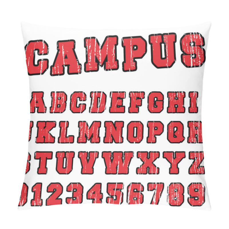 Personality  Campus Alphabet Font Template Pillow Covers