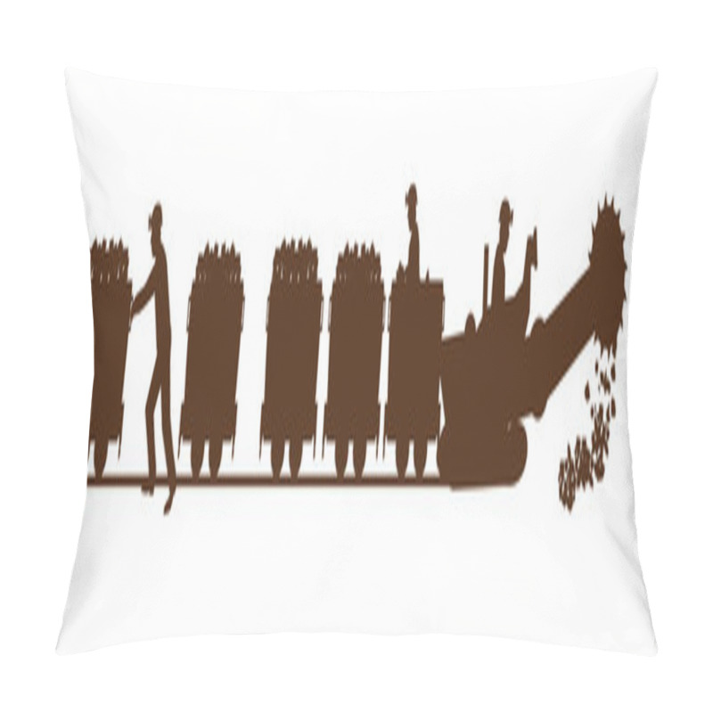 Personality  Working Miners Illustration Pillow Covers