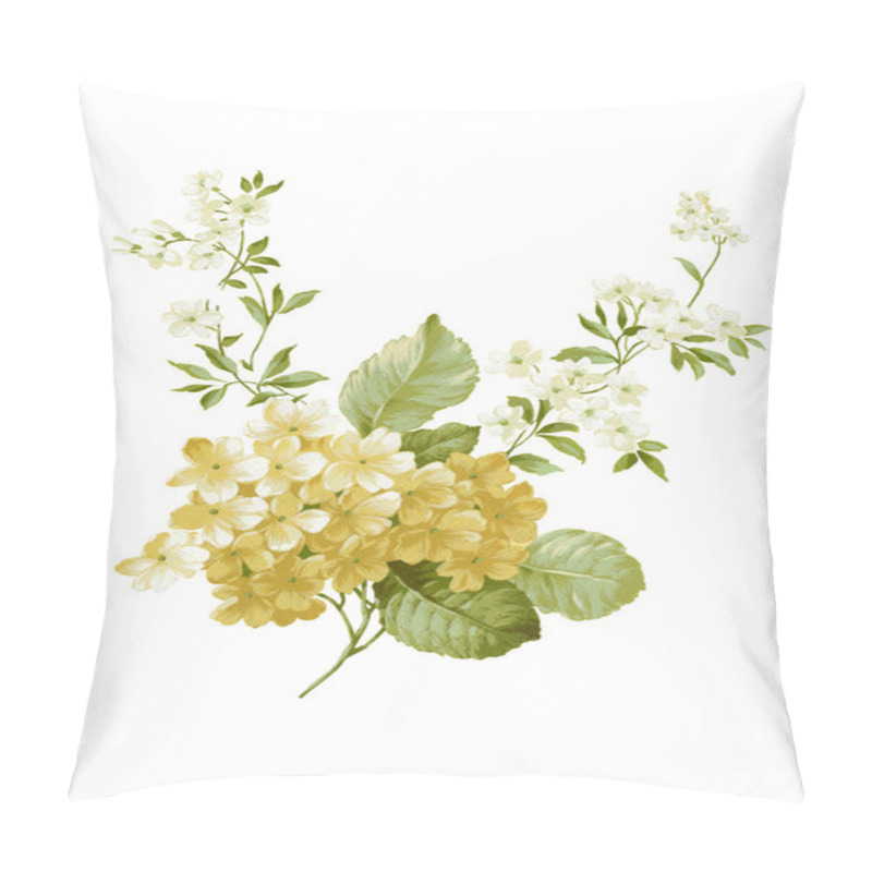 Personality  Illustration Bouquet  In Simple White Background Pillow Covers