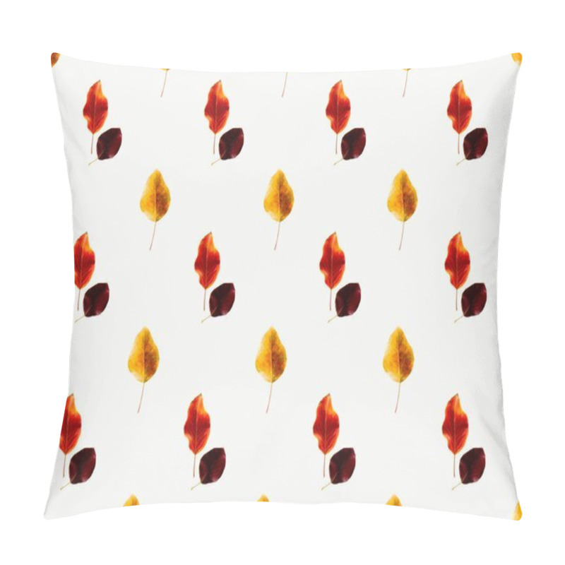 Personality  Red And Yellow With Brown Leaves Pillow Covers