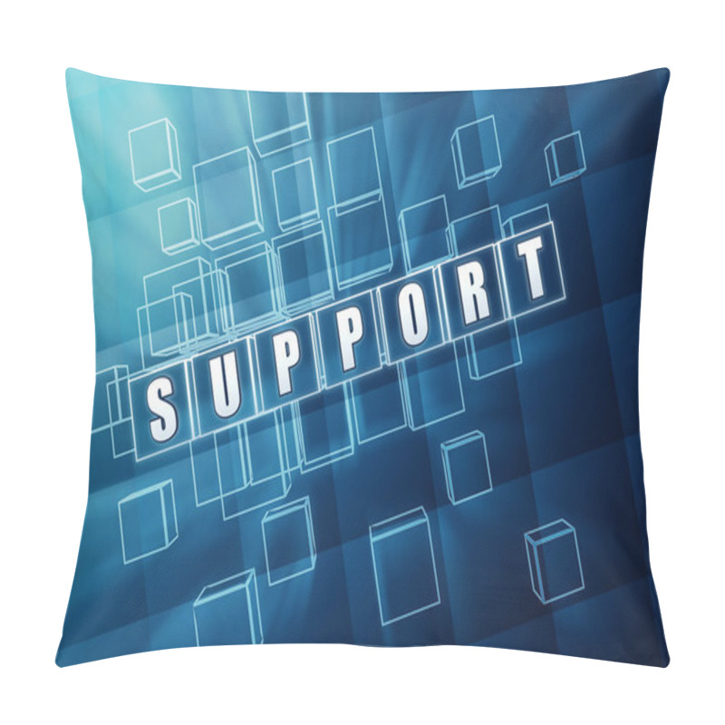 Personality  Blue Support In Glass Blocks Pillow Covers