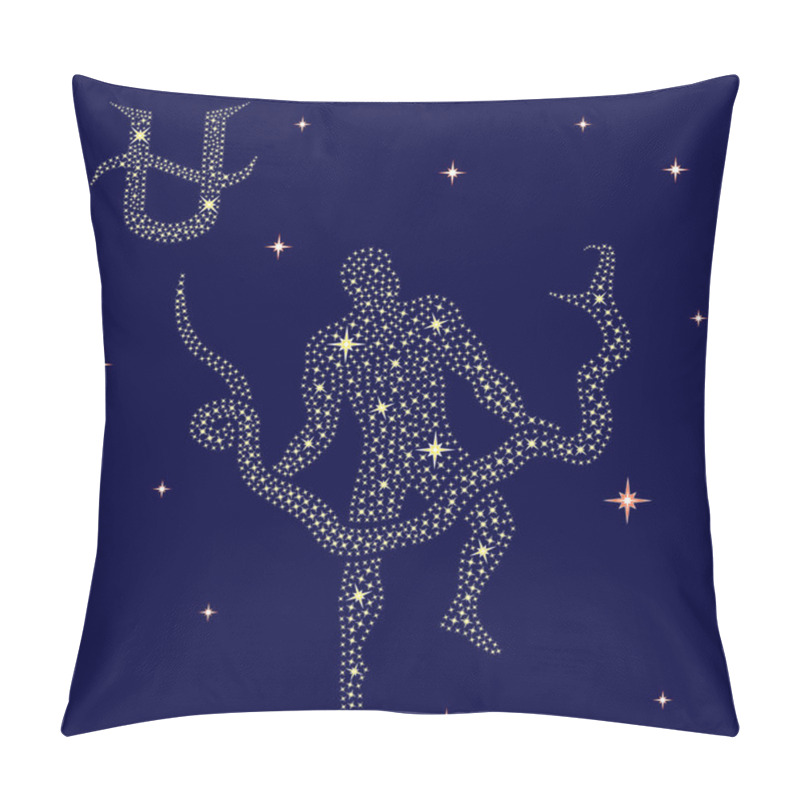 Personality  Alternative Zodiac Sign Ophiuchus On The Starry Sky Pillow Covers