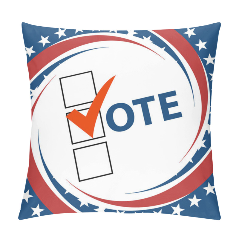 Personality  Voting Symbols Vector Design Presidential Election Pillow Covers