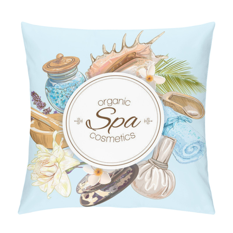 Personality  Spa Round Banner Pillow Covers