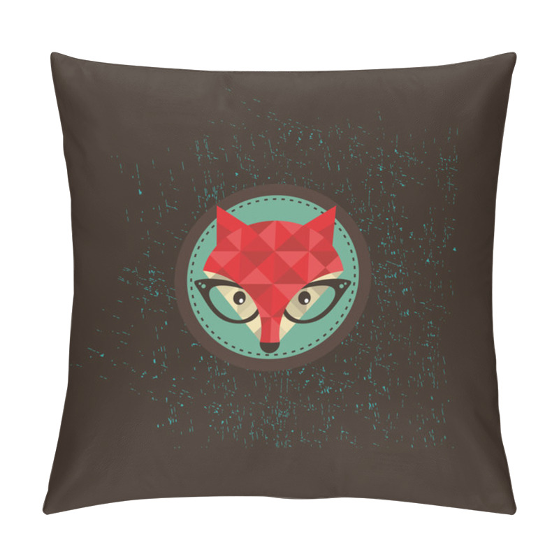 Personality  Hipster Fox Emblem. Pillow Covers