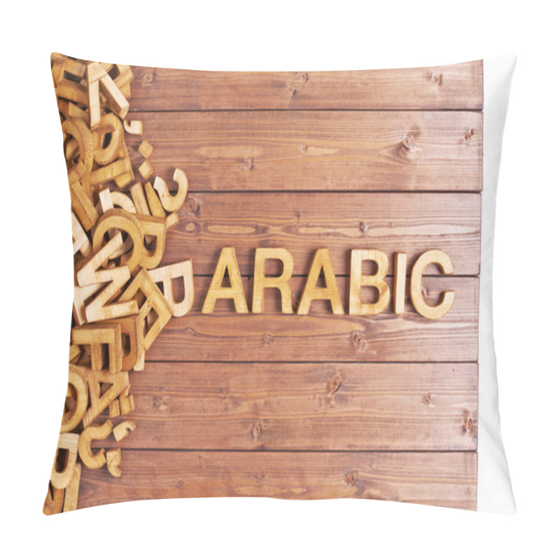 Personality  Word Arabic Made With Wooden Letters Pillow Covers