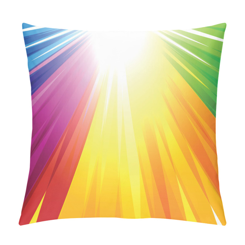 Personality  Rainbow Lines Background Pillow Covers