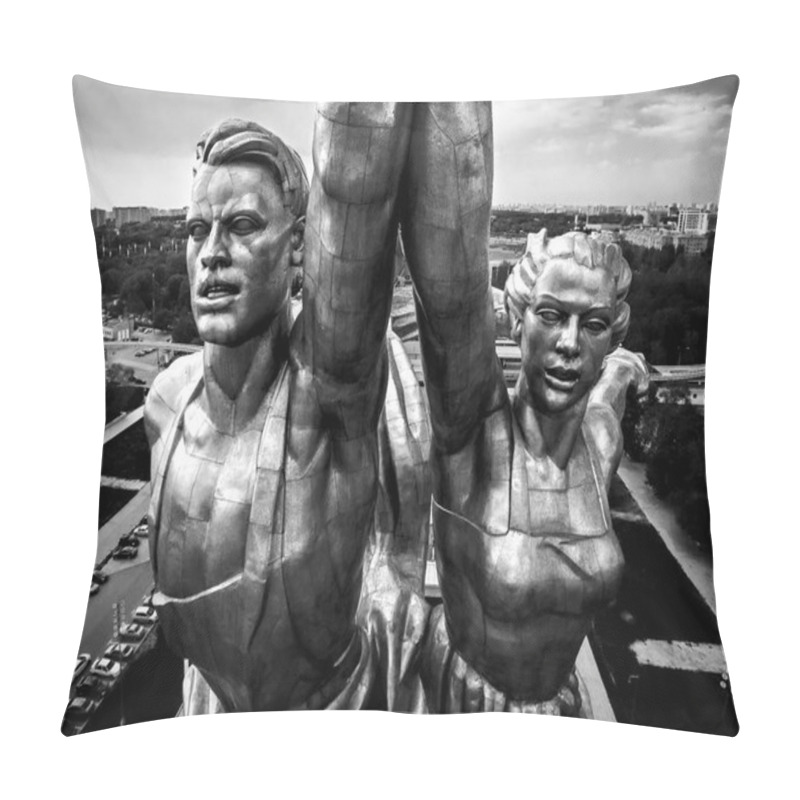 Personality  Famous Soviet Monument Worker And Kolkhoz Woman In Moscow Pillow Covers