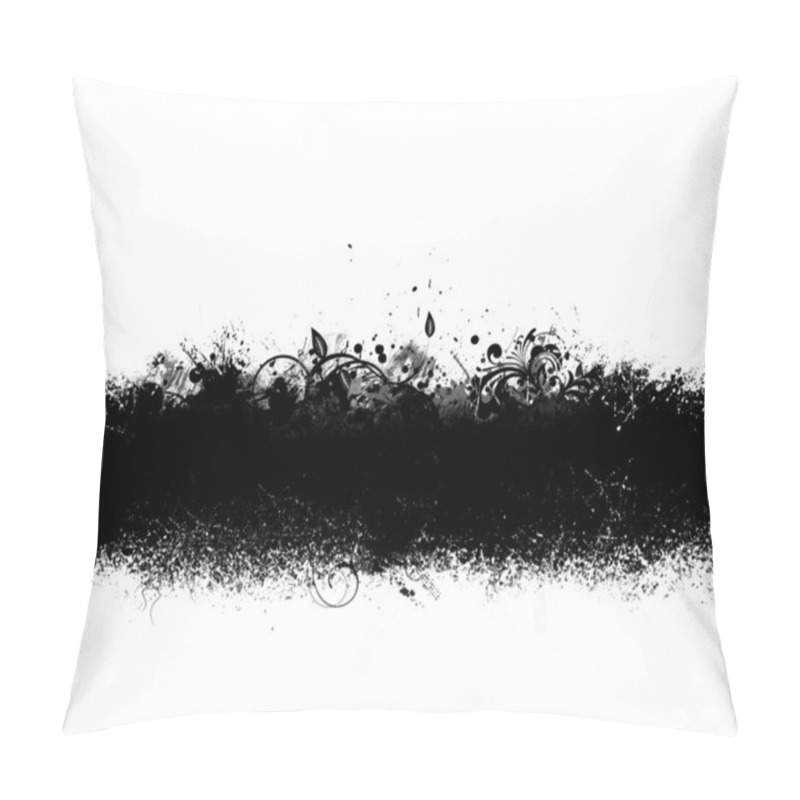 Personality  Black Grunge Banner Pillow Covers