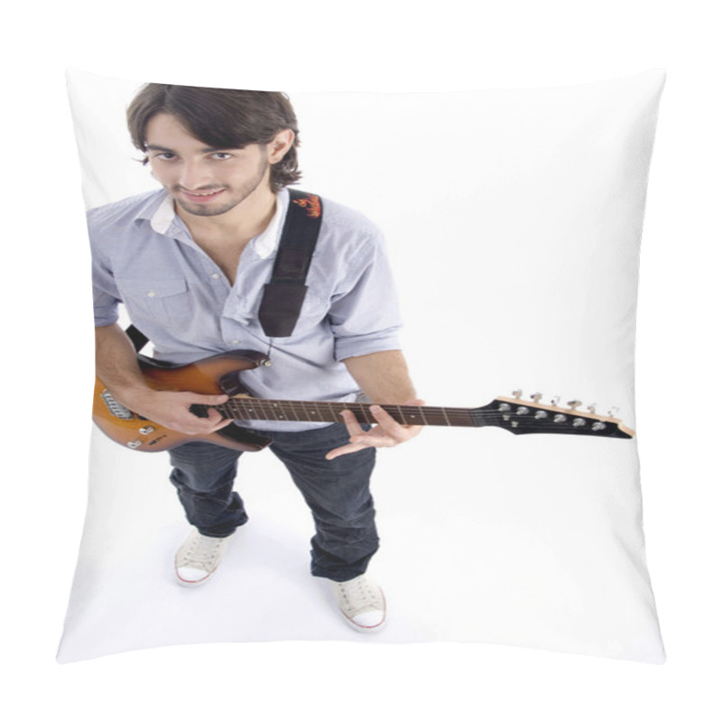 Personality  Young Rock Star Playing Guitar Pillow Covers