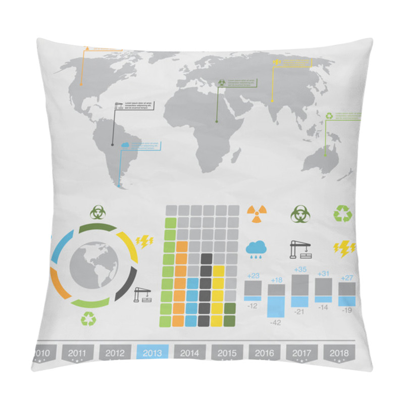 Personality  Elements Of Infographics, Vector Illustration Pillow Covers