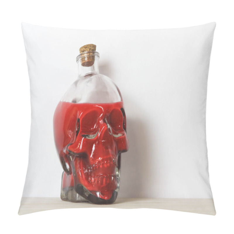 Personality  Human Skull Containing Blood Or Poison Pillow Covers