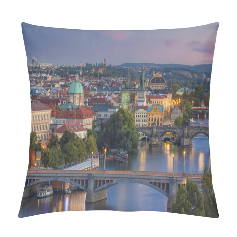 Personality  Prague At Sunset. Pillow Covers