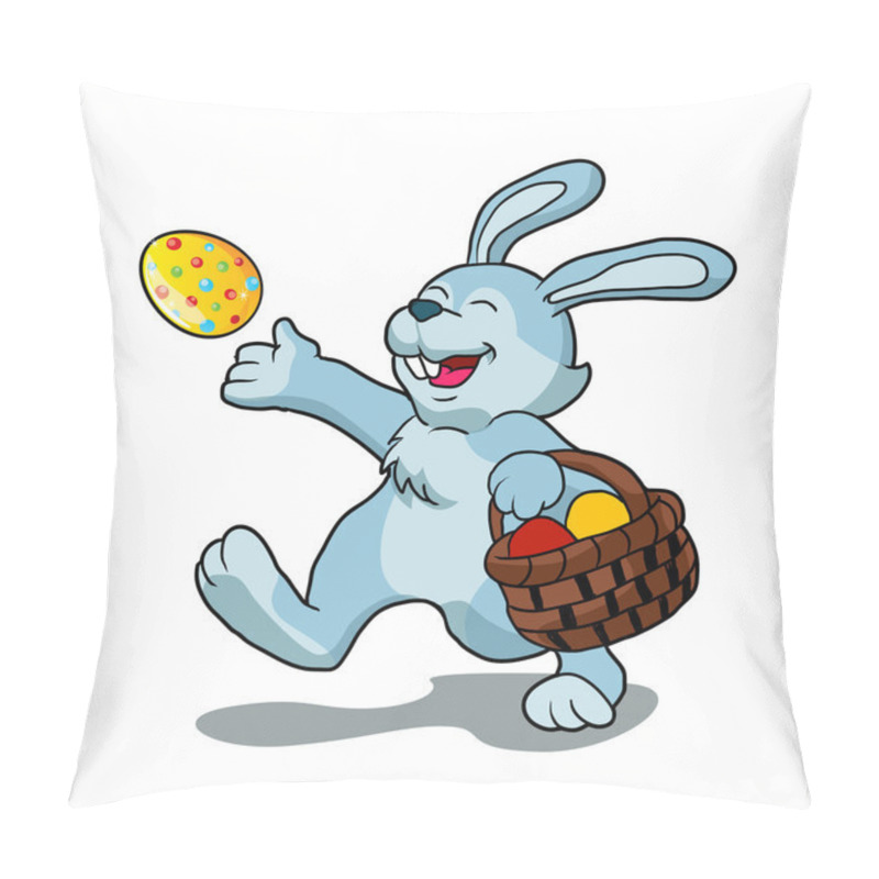 Personality  Rabbit With Easter Basket Pillow Covers