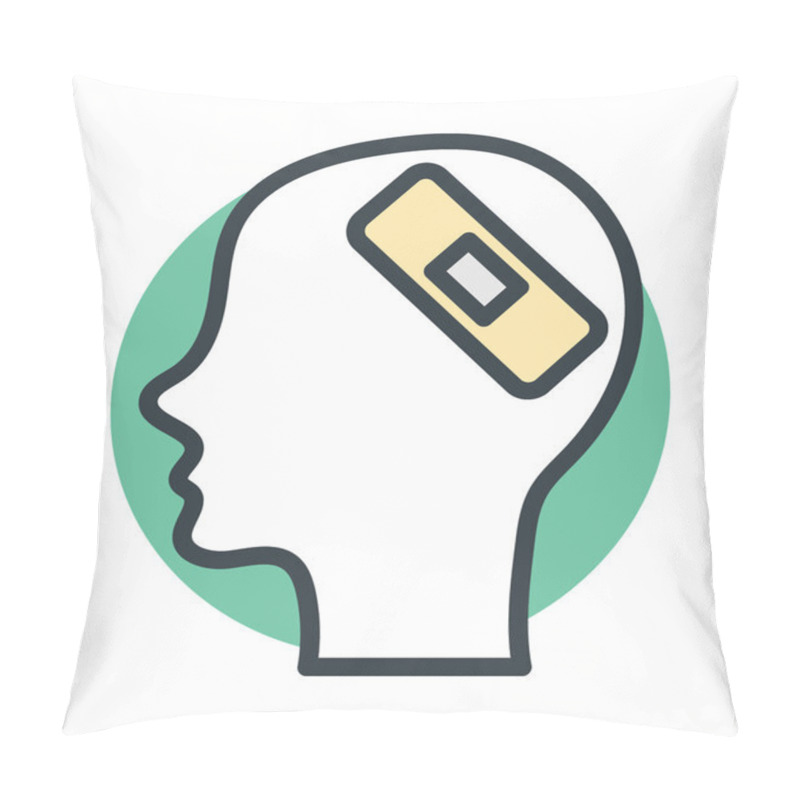 Personality  Head Injury Vector Icon Pillow Covers