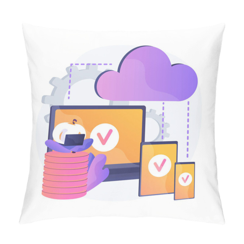 Personality  SaaS Technology Abstract Concept Vector Illustration. Pillow Covers