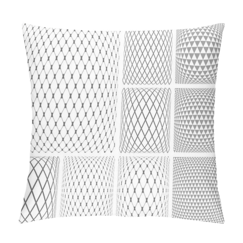 Personality  3D Geometric Patterns Set. Convex Textures And Backdrops.  Pillow Covers