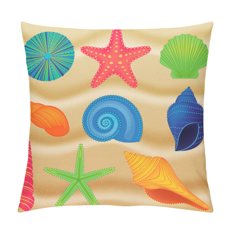 Personality  Vector Collection Of Shells Pillow Covers