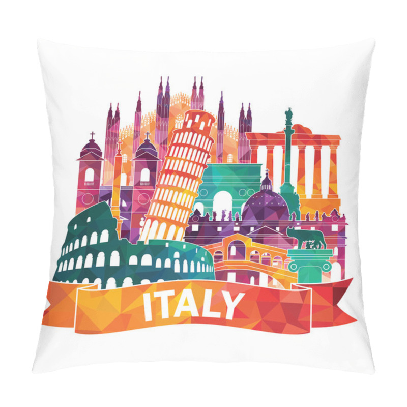 Personality  Italy Skyline Illustration Pillow Covers