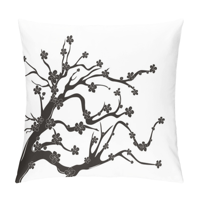 Personality  Cherry Blossom Tree Silhouette Pillow Covers