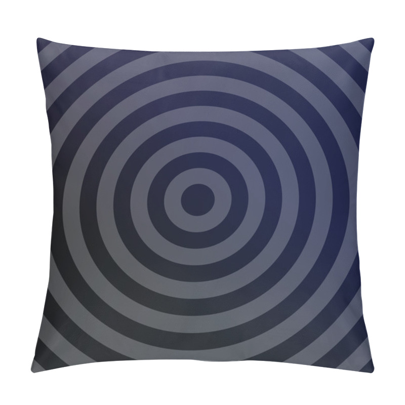 Personality  Silver Metallic Background With Concentric Circles Pillow Covers