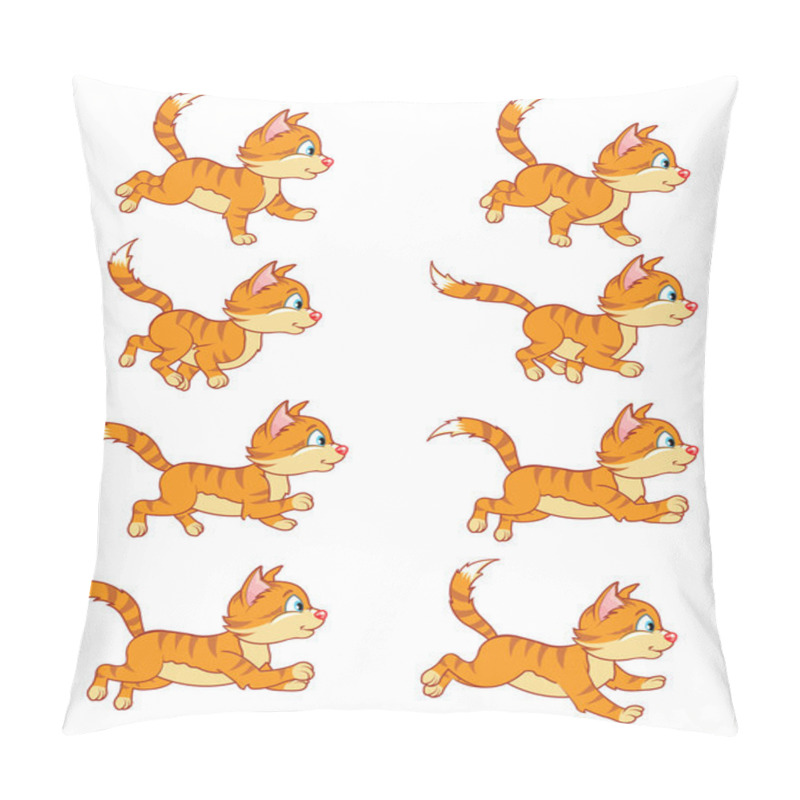 Personality  Running Cat Animation Sprite Pillow Covers