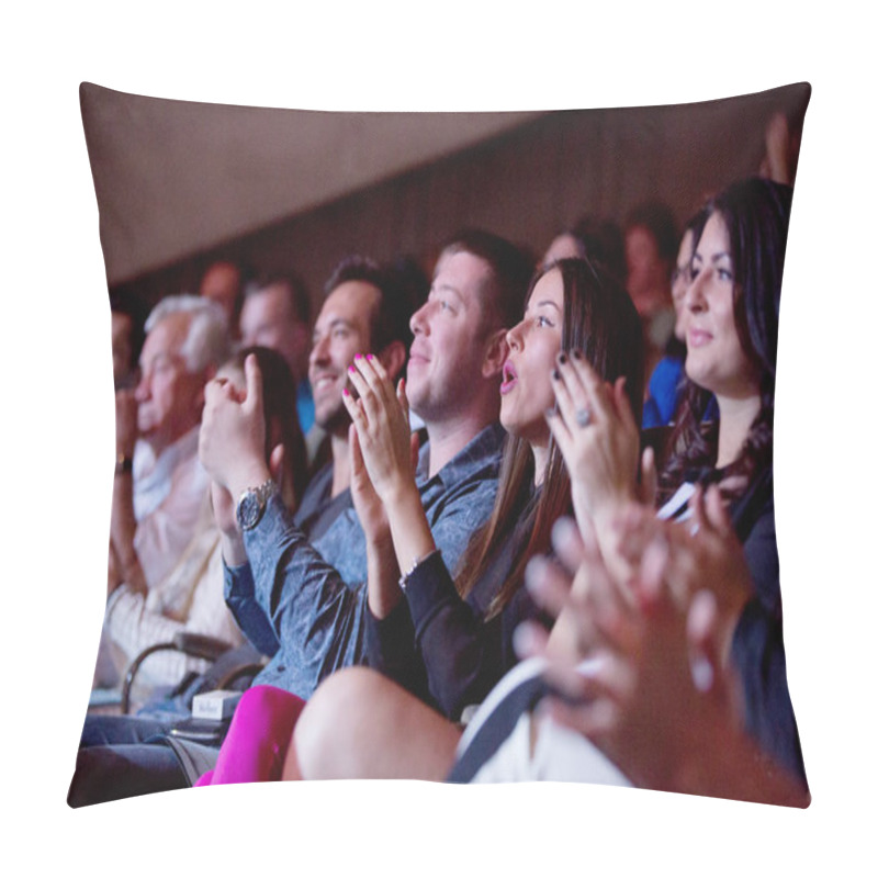 Personality  Odessa, Ukraine - June 20, 2014: The Audience At A Concert During The Creative Light And Music Show Fashionable Jazz Band Pillow Covers