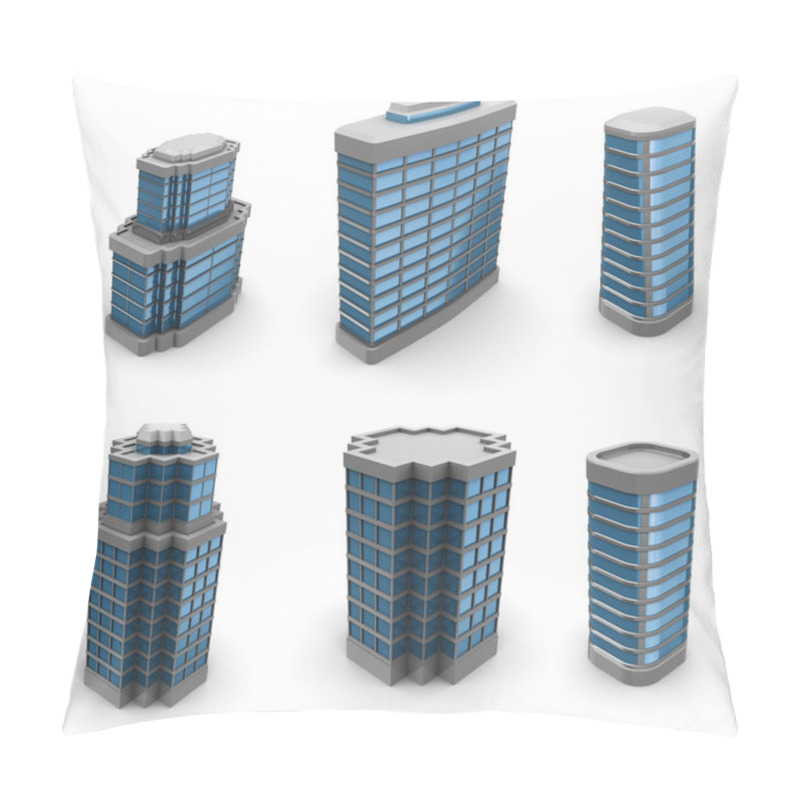 Personality  City Buildings Set Pillow Covers