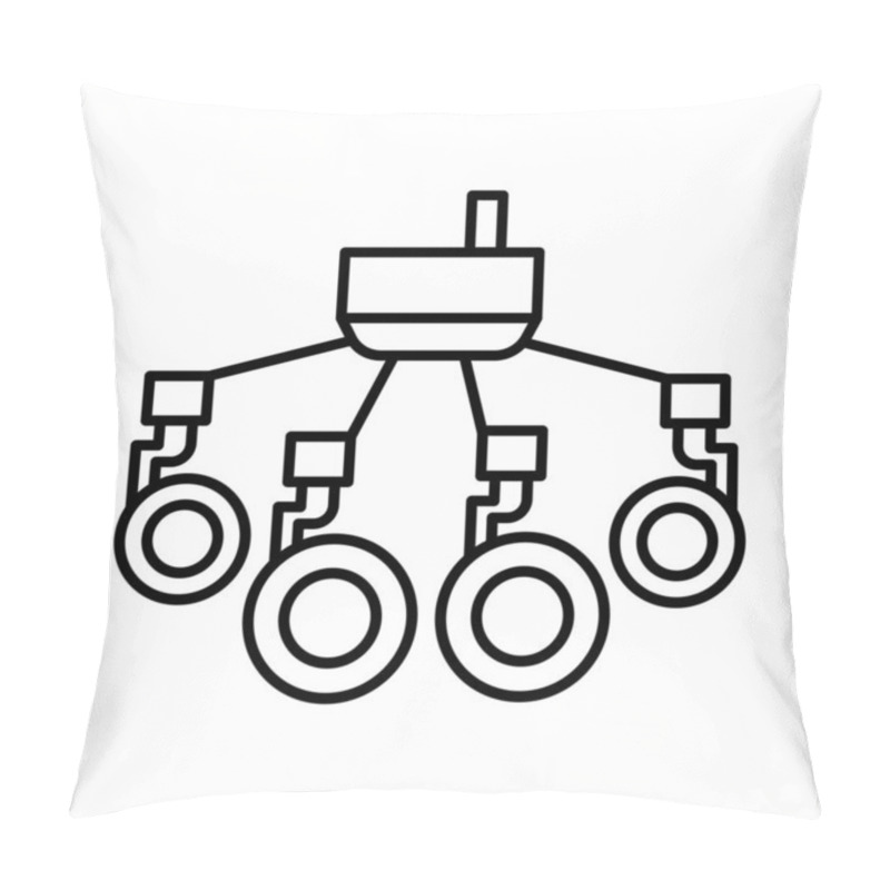 Personality  Autonomous Herding Systems Black Line Icon.  Pillow Covers