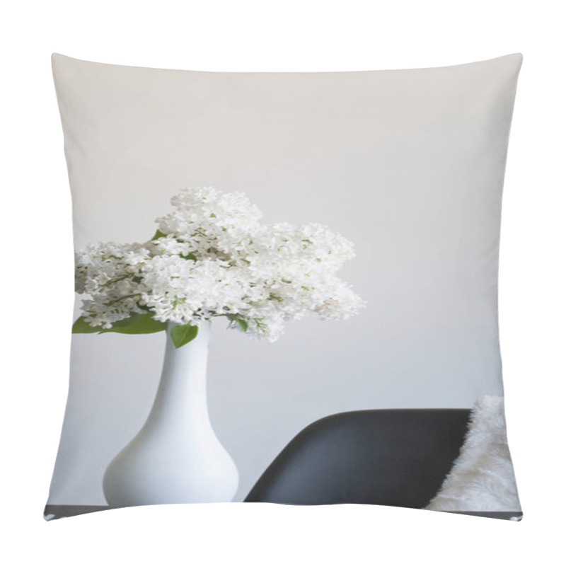 Personality  Vase With White Lilac Pillow Covers