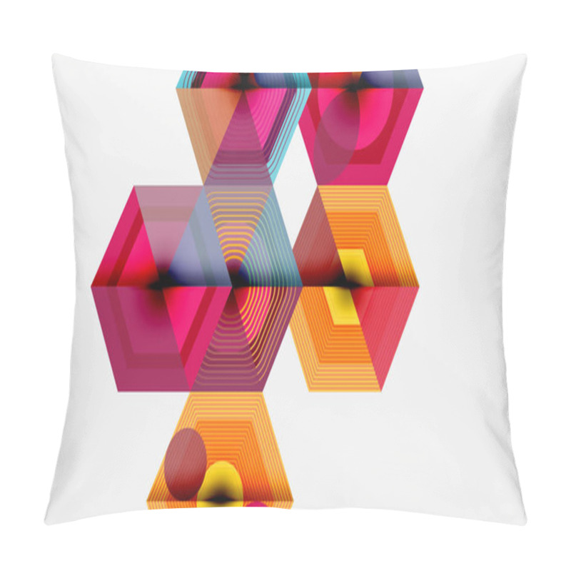 Personality  Hexagons, Diamonds Pattern. Geometric Repeating Hexagon Background Pillow Covers