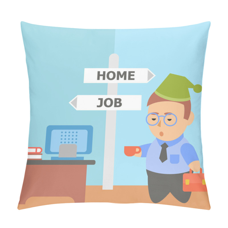 Personality  Businessman Work Home Workaholic Pillow Covers